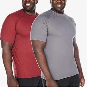 Glacier Performance Men's 2-Pack UPF 30 Moisture Wicking Short Sleeve T-Shirts